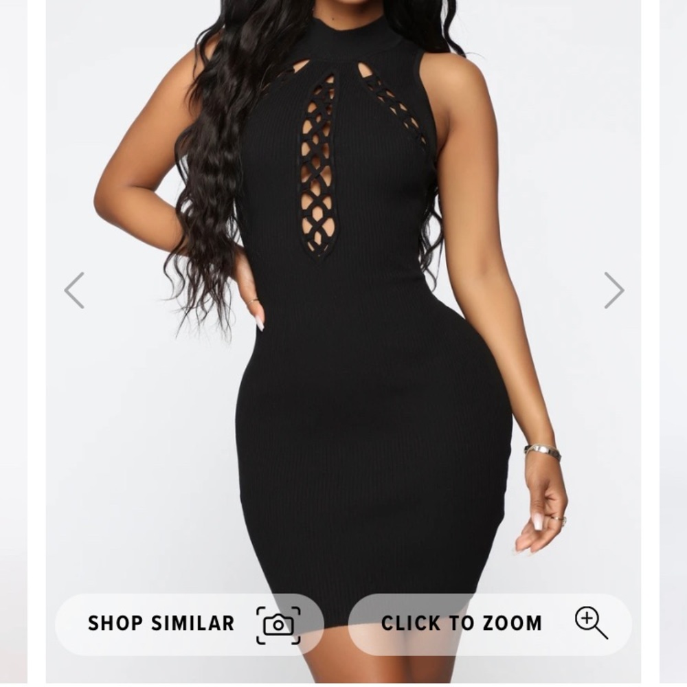 Black mini dress